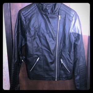 Faux Black Moto Jacket